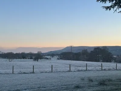 Frosty morning view across the Ribble Valley