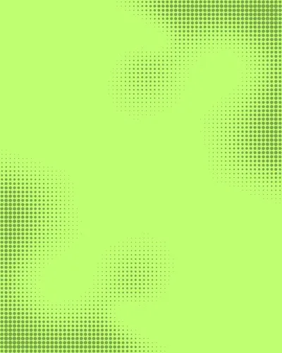 Green halftone dot pattern graphic